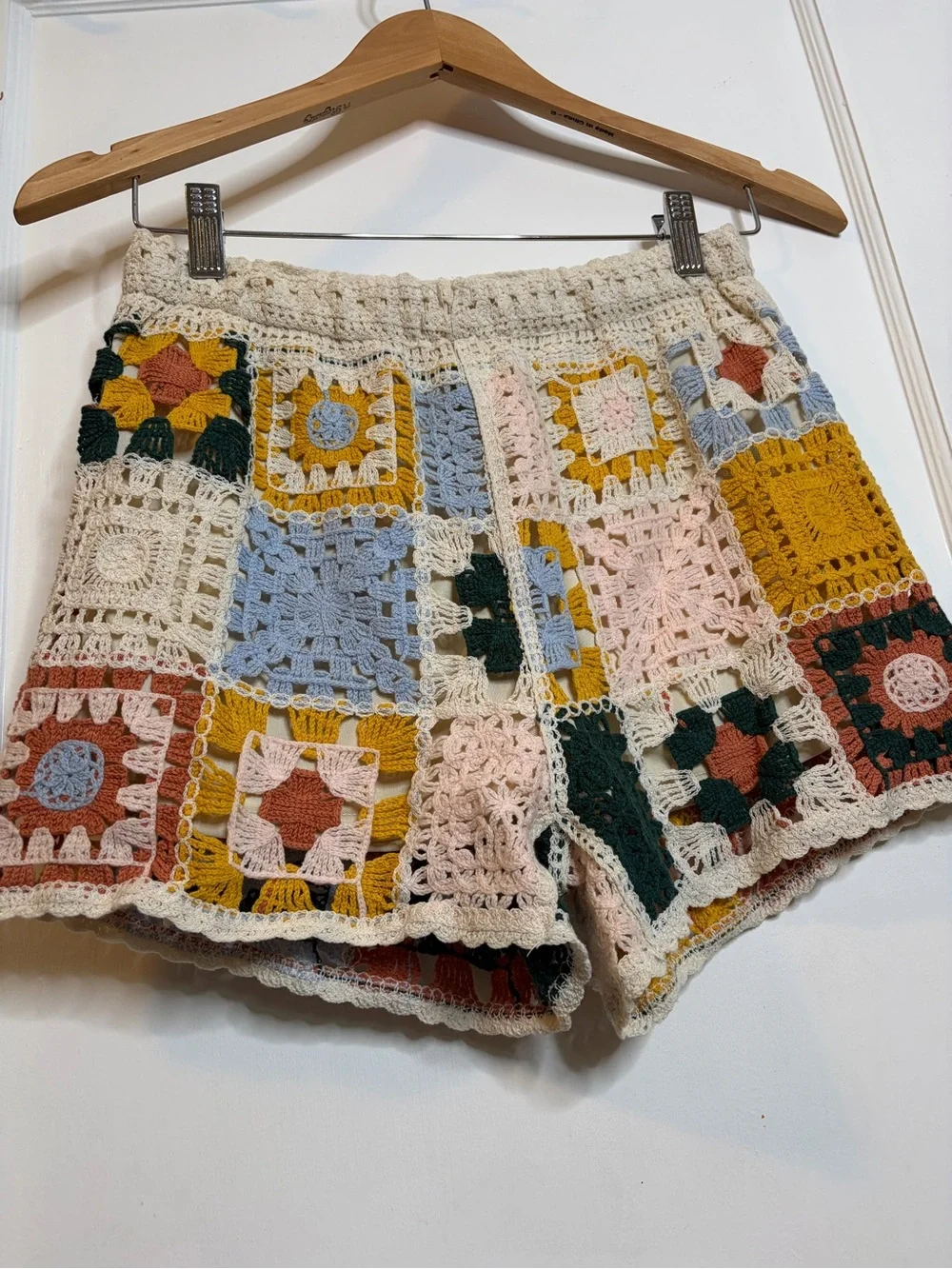 Crochet Patchwork Women's Shorts - small / medium